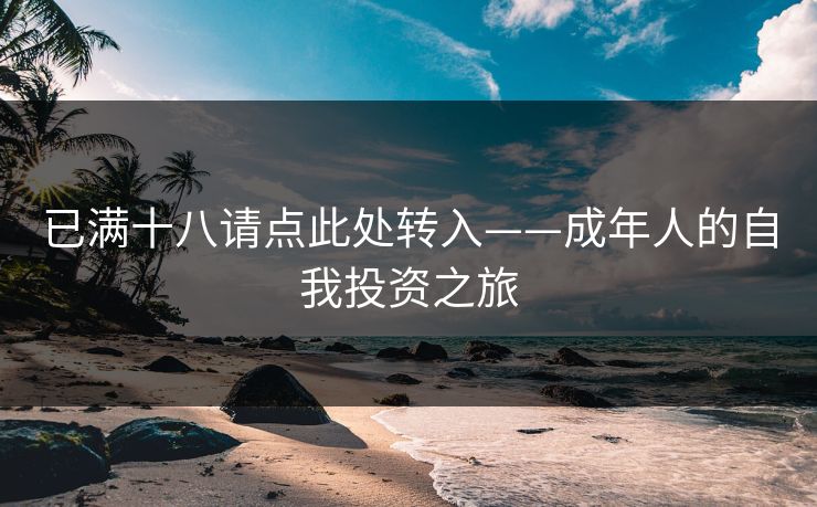 已满十八请点此处转入——成年人的自我投资之旅