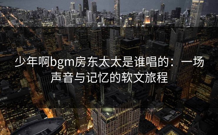 少年啊bgm房东太太是谁唱的:一场声音与记忆的软文旅程 少年啊bgm房东太太是谁唱的:一场声音与记忆的软文旅程